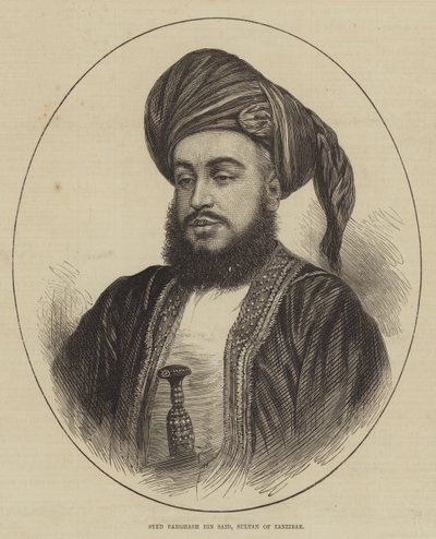 Syed Barghash Bin Said, Sultan av Zanzibar (gravering) av English School