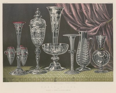 Bordglass av Mrs J Powell and Sons, London av English School