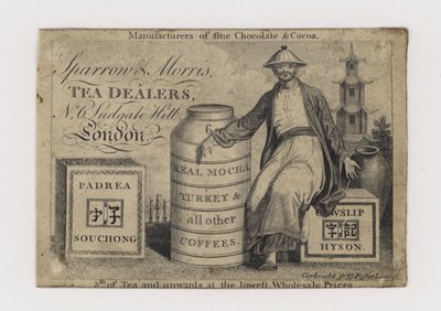 Teehändler, Sparrow & Morris, Visitenkarte von English School