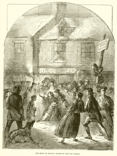 Tea Riots at Boston: Death of the Boy Snider av English School