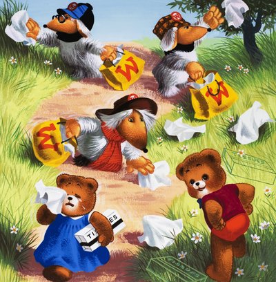 Bamse (med skjulte gjenstander) av English School