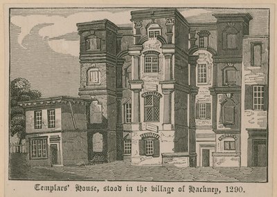 Templarshaus, stand im Dorf Hackney, 1290 von English School