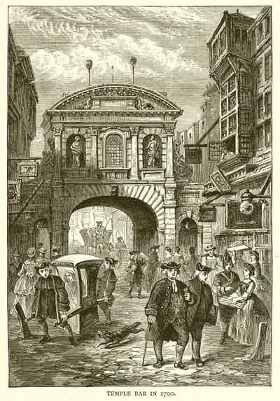 Temple Bar i 1700 av English School