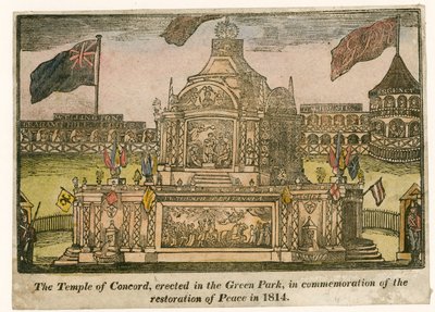 Temple of Concord, reist for freden i 1814 av English School
