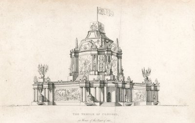 Temple of Concord for the Peace of 1814 av English School