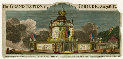 Temple of Concord for å feire freden i 1814 av English School