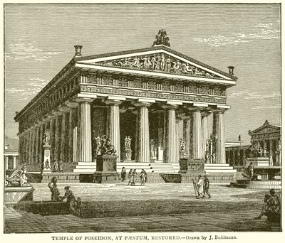 Poseidons tempel, i Paestum, restaurert av English School