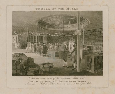 Temple of the Muses, Lackington Allen & Co, Finsbury Square av English School