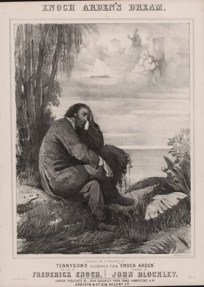 Tennysons Enoch Arden (litho) av English School