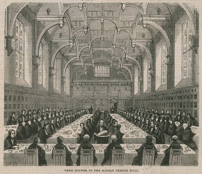 Terminmiddag i Middle Temple Hall av English School