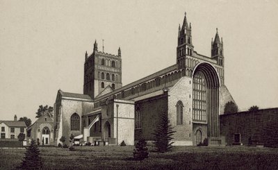 Tewkesbury Abbey (litografi) av English School