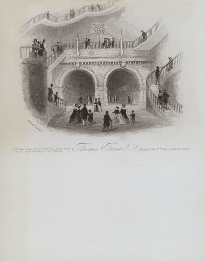 Thames Tunnel (gravering) av English School