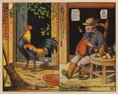 Det er huset som Jack bygde (fargelitografi) av English School