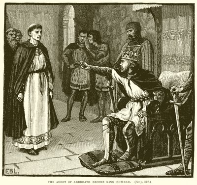 Abbeden av Arbroath før kong Edward av English School