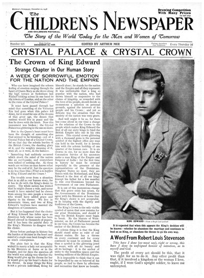 The Abdication Crisis, forsiden av 