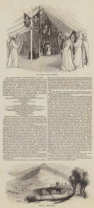 Abergavenny Cymreigiaeth Society (gravering) av English School