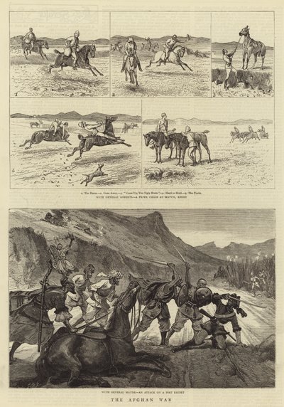 Den afghanske krigen (gravering) av English School