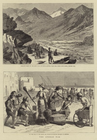 Den afghanske krigen (gravering) av English School