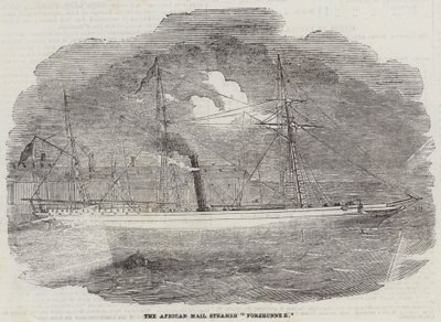 The African Mail Steamer "Forerunner" (gravering) av English School