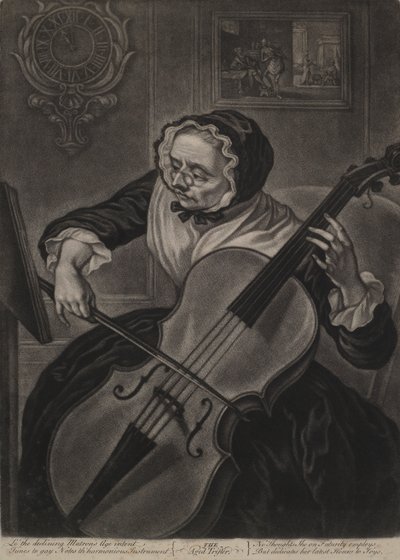 The Aged Trifler, ca. 1750 (mezzotint) av English School