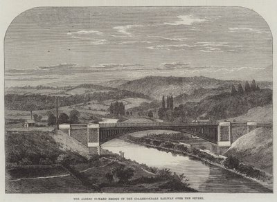 Albert Edward Bridge of the Coalbrookdale Railway over Severn (gravering) av English School