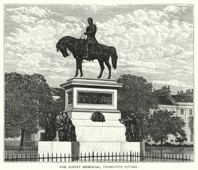 Albert Memorial, Charlotte Square (gravering) av English School