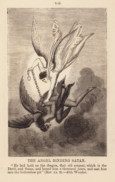 Engelen som binder Satan (gravering) av English School