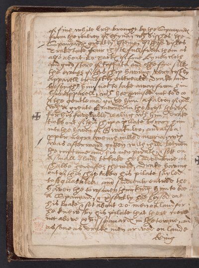 Den «anonyme fortellingen», materiale relatert til reisene til Sir Francis Drake av English School