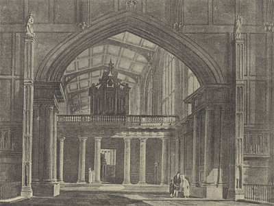 Ante-kapellet, 1816 (gravering) av English School