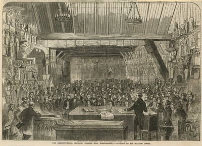 The Architectural Museum, Cannon Row, Westminster - foredrag av Sir William James av English School