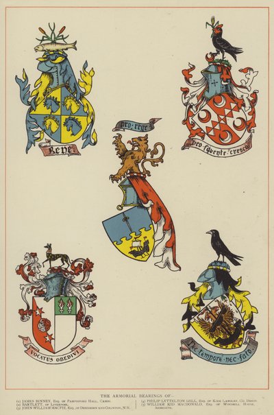 The Armorial Bearings (farge litho) av English School