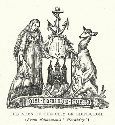 The Arms of the City of Edinburgh (gravering) av English School