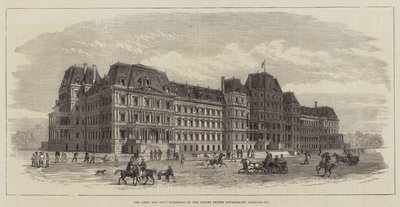 Army and Navy Buildings of the United States Government, Washington (gravering) av English School