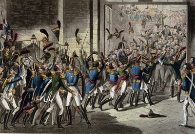 Napoleons ankomst (1769-1821) ved Tuileriene 20. mars 1815 av English School