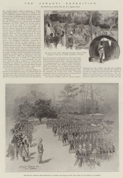 Ashanti-ekspedisjonen (litho) av English School