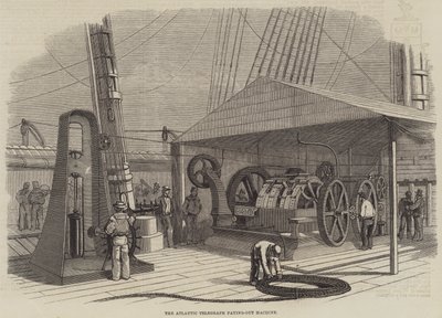 The Atlantic Telegraph Paying-out Machine (gravering) av English School