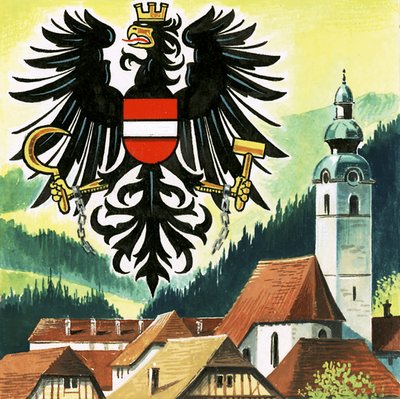 Den østerrikske ørnen, emblem for Østerrike av English School