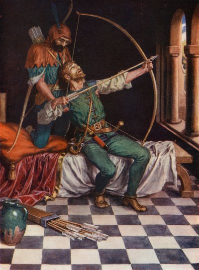 Balladen om Robin Hood (fargelitografi) av English School