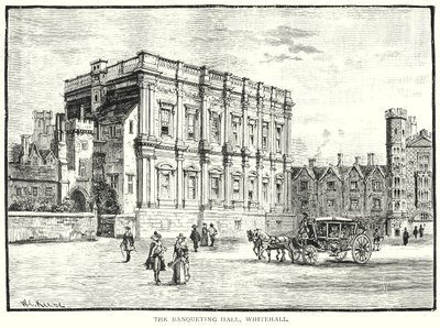 Bankettsalen, Whitehall (gravering) av English School