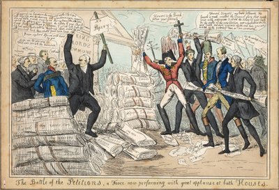 The Battle of the Petitions, en farse som nå opptrer med stor applaus i begge husene av English School