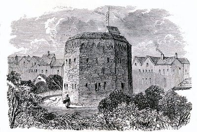 The Beargarden, Southwark, London (litho) av English School