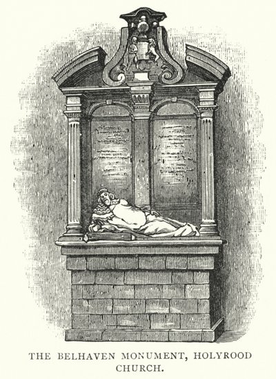 Belhaven-monumentet, Holyrood Church (gravering) av English School