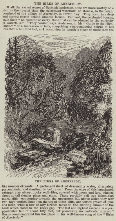 The Birks of Aberfeldy (gravering) av English School