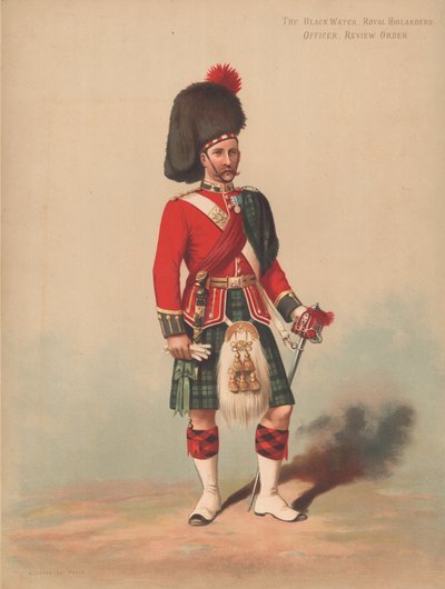 The Black Watch, Royal Highlanders, Officer, Review Order av English School