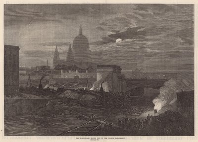 Blackfriars Bridge-enden av Thames Embankment av English School