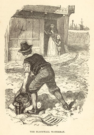 The Blackwall vannmannen (gravering) av English School