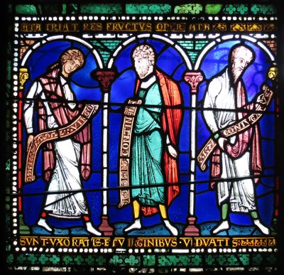 De velsignede stater, Canterbury Cathedral (farget glass) av English School
