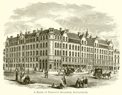 The Block of Peabodys Buildings, Spitalfields av English School
