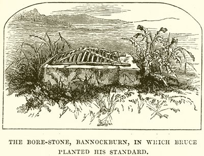 Bore-Stone, Bannockburn, der Bruce plantet sin standard av English School