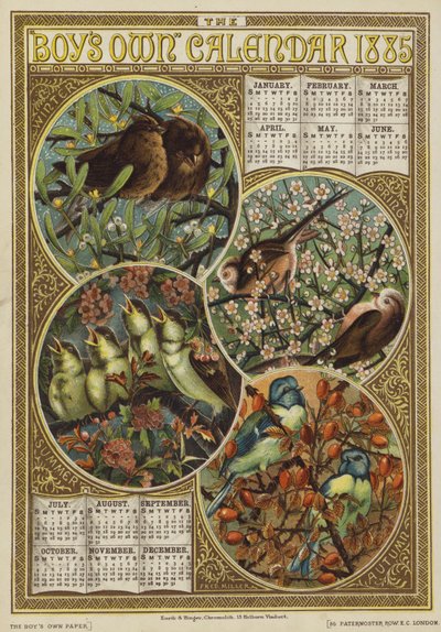 The Boys Own Calendar 1885 av English School
